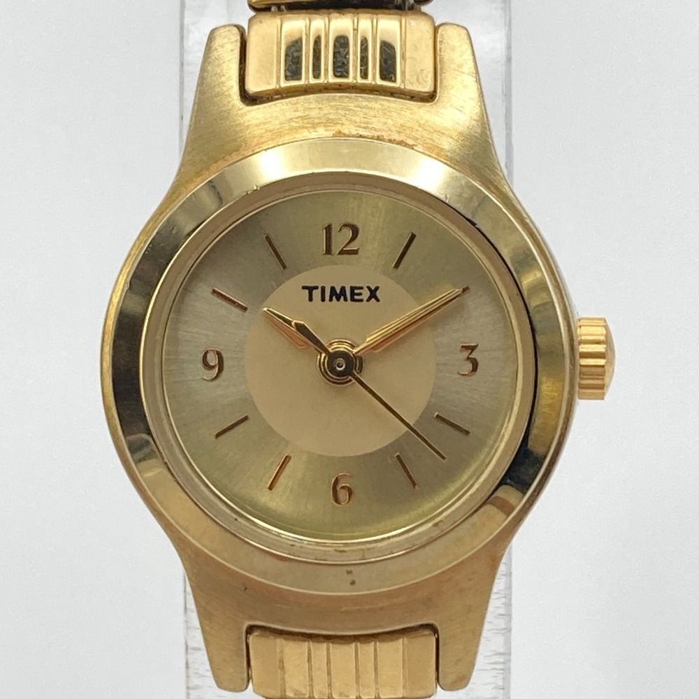 Timex Women's Watch 20mm Gold Tone Stretch Band Round New Battery SMALL 6" 2006 - Picture 2 of 14